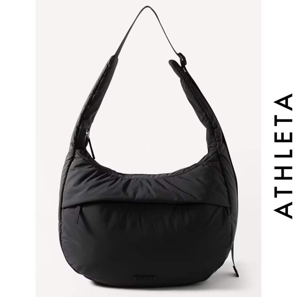 Athleta | NWT All About Medium Crossbody Hobo Bag, Black - Picture 2 of 5